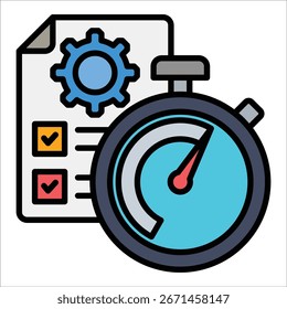 Stopwatch Icon Element For Design