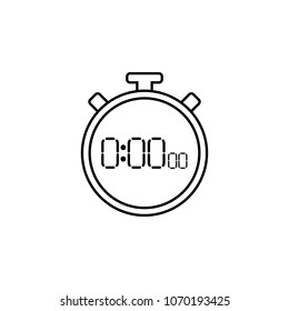 stopwatch icon. Element of diving, fishing and hunting for mobile concept and web apps. Thin line icon for website design and development app development. Premium icon on white background