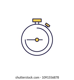 stopwatch icon. Element of simple colored web icon for mobile concept and web apps. Isolated stopwatch icon can be used for web and mobile. Premium icon on white background
