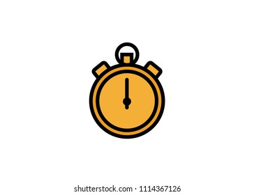 stopwatch icon, filled line icon