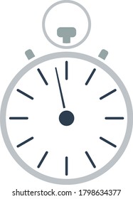 Icono de Stopwatch. Diseño de color plano. Ilustración vectorial.