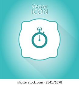 Stopwatch icon. Flat design style. Made in vector illustration