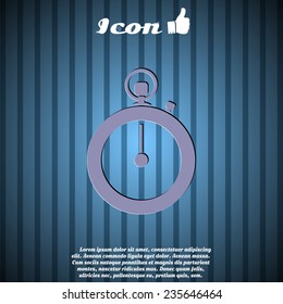 Stopwatch icon. Flat design style. Made in vector illustration