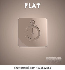 Stopwatch icon. Flat design style. Made in vector illustration