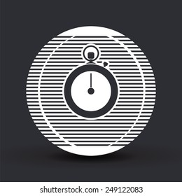 Stopwatch icon. Flat design style. Made in vector illustration