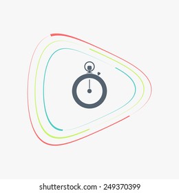 Stopwatch icon. Flat design style. Made in vector illustration