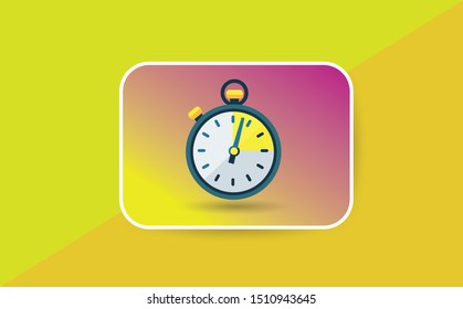 Stopwatch icon. Flat illustration of stopwatch vector icon for web design