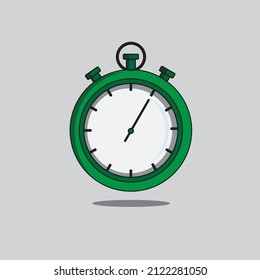Stopwatch icon. Flat illustration of stopwatch vector icon for web design