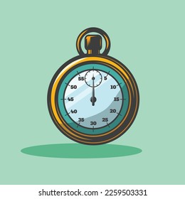 Icono de Stopwatch. Ilustración plana del icono del vector de cronómetro para el diseño web