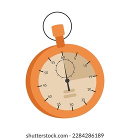 Stopwatch icon. Flat illustration of stopwatch vector icon for web design
