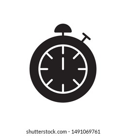 Stopwatch icon. flat simple pictogram. Stop Watch chronometer vector illustration