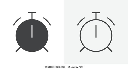 Stopwatch icon flat and simple set design