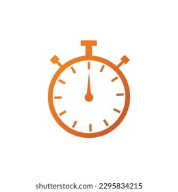 Stopwatch icon in flat style with background.