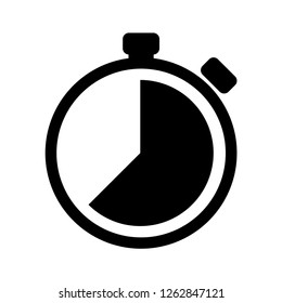 Stopwatch icon flat style isolated on background. Stopwatch icon sign symbol for web site and app design.