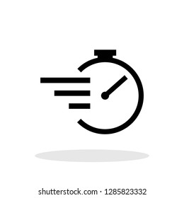 Stopwatch icon in flat style. Stopwatch symbol for your web site design, logo, app, UI Vector EPS 10.