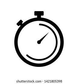 Stopwatch icon flat vector illustration design isolated on white background