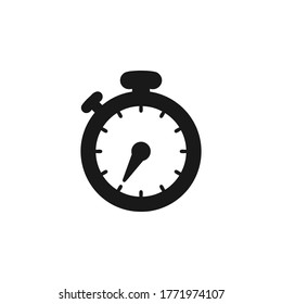 Stopwatch icon flat vector illustration
