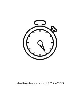 Stopwatch icon flat vector illustration