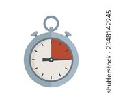Stopwatch icon flat vector. Stop clock. Watch timer isolated