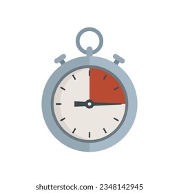 Stopwatch icon flat vector. Stop clock. Watch timer isolated