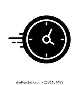 The Stopwatch icon is in glyph style. Fast Service icon in glyph style. Chronograph icon in glyph style