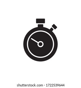 stopwatch icon glyph vector illustration. fitness icon isolated on white background