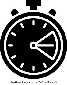 Stopwatch Icon Glyph Vector Illustration