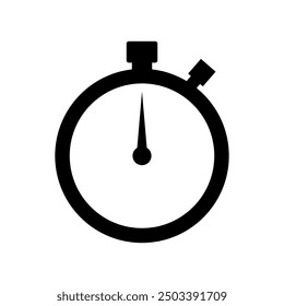 Stopwatch icon illustrated on background