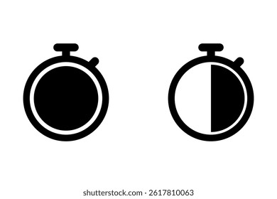 Stopwatch icon illustrated on background