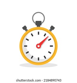 Stopwatch icon illustration in flat style. Timer vector illustration on isolated background. Time alarm sign business concept.