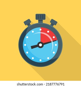 Stopwatch icon illustration in flat style. Timer vector illustration on isolated background. Time alarm sign business concept.