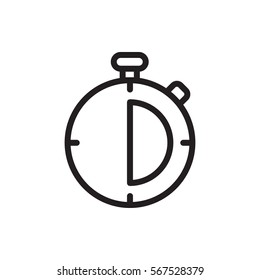 stopwatch icon illustration isolated vector sign symbol