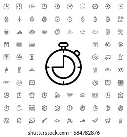 stopwatch icon illustration isolated vector sign symbol. Time icons set.