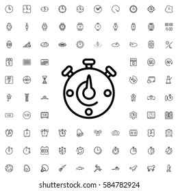 stopwatch icon illustration isolated vector sign symbol. Time icons set.
