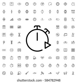 stopwatch icon illustration isolated vector sign symbol. Time icons set.