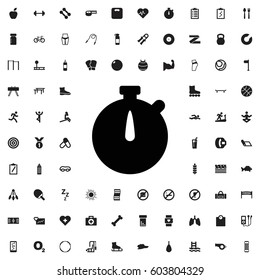 Stopwatch icon illustration isolated vector sign symbol. fitness icons vector set.