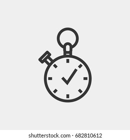 Stopwatch icon illustration isolated vector sign symbol