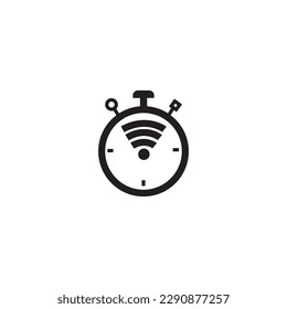 icono de cronómetro diseño de logotipo de internet ilustración vectorial abstracta