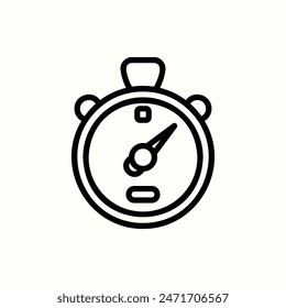stopwatch icon, isolated line icon