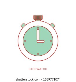 Stopwatch icon isolated on white background. Time timer sign.