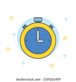 Stopwatch icon isolated on white background. Time timer sign.