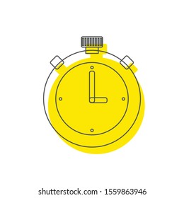 Stopwatch icon isolated on white background. Time timer sign