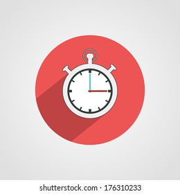 Stopwatch Icon Isolated on White Background
