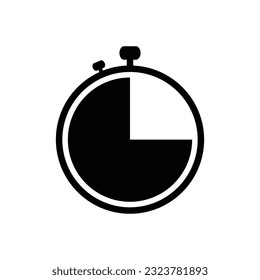 Icono de Stopwatch aislado en el diseño de ilustración vectorial de fondo blanco.
