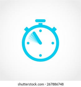 Stopwatch Icon Isolated on White Background