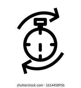 stopwatch icon isolated sign symbol vector illustration - high quality black style vector icons
