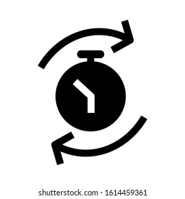 stopwatch icon isolated sign symbol vector illustration - high quality black style vector icons
