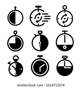 stopwatch icon isolated sign symbol vector illustration - Collection of high quality black style vector icons
