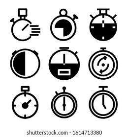 stopwatch icon isolated sign symbol vector illustration - Collection of high quality black style vector icons
