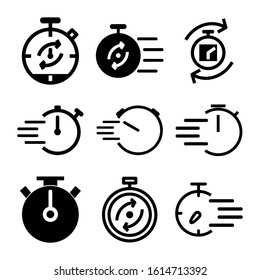stopwatch icon isolated sign symbol vector illustration - Collection of high quality black style vector icons
